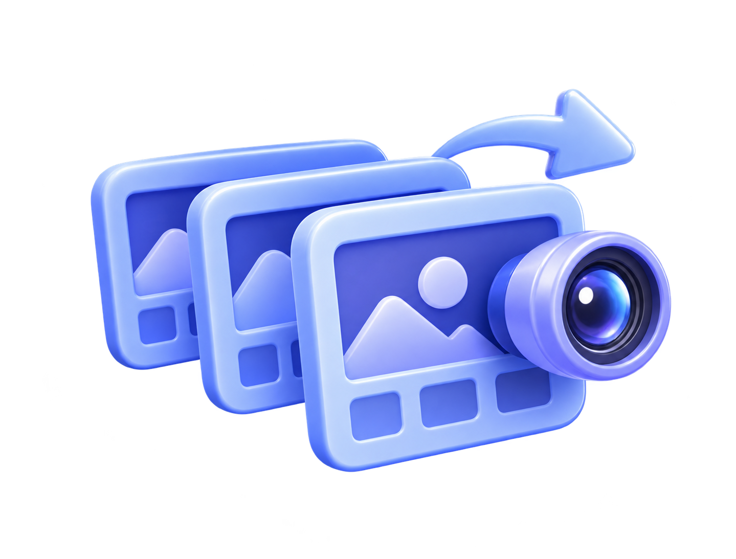 Abstract storyboard and camera illustration
