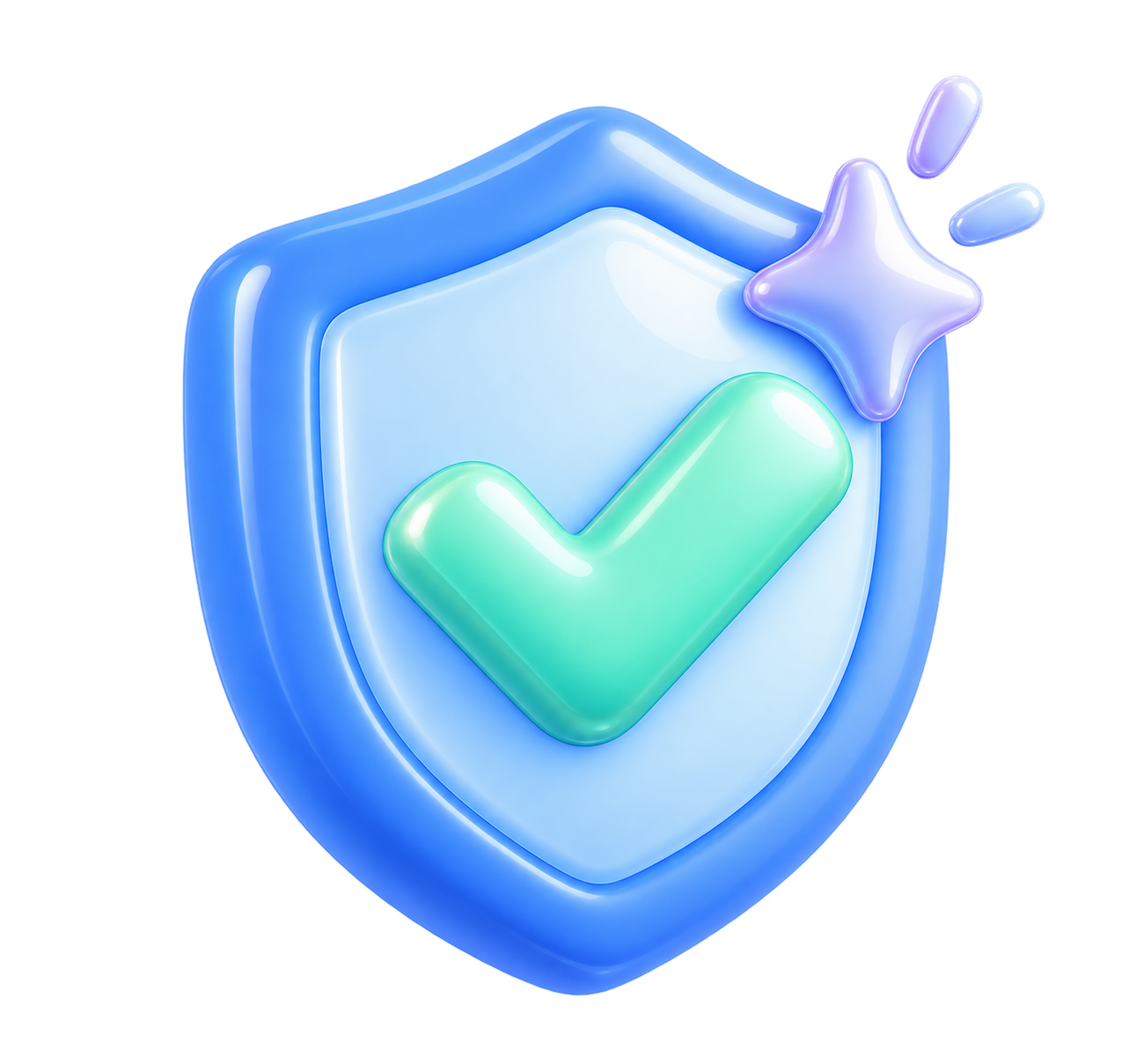 Abstract quality check shield illustration